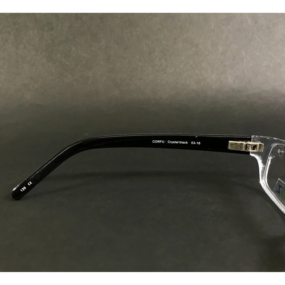 Modz Eyeglasses Frames CORFU Crystal Black Rectangle Full Rim 53-16-135